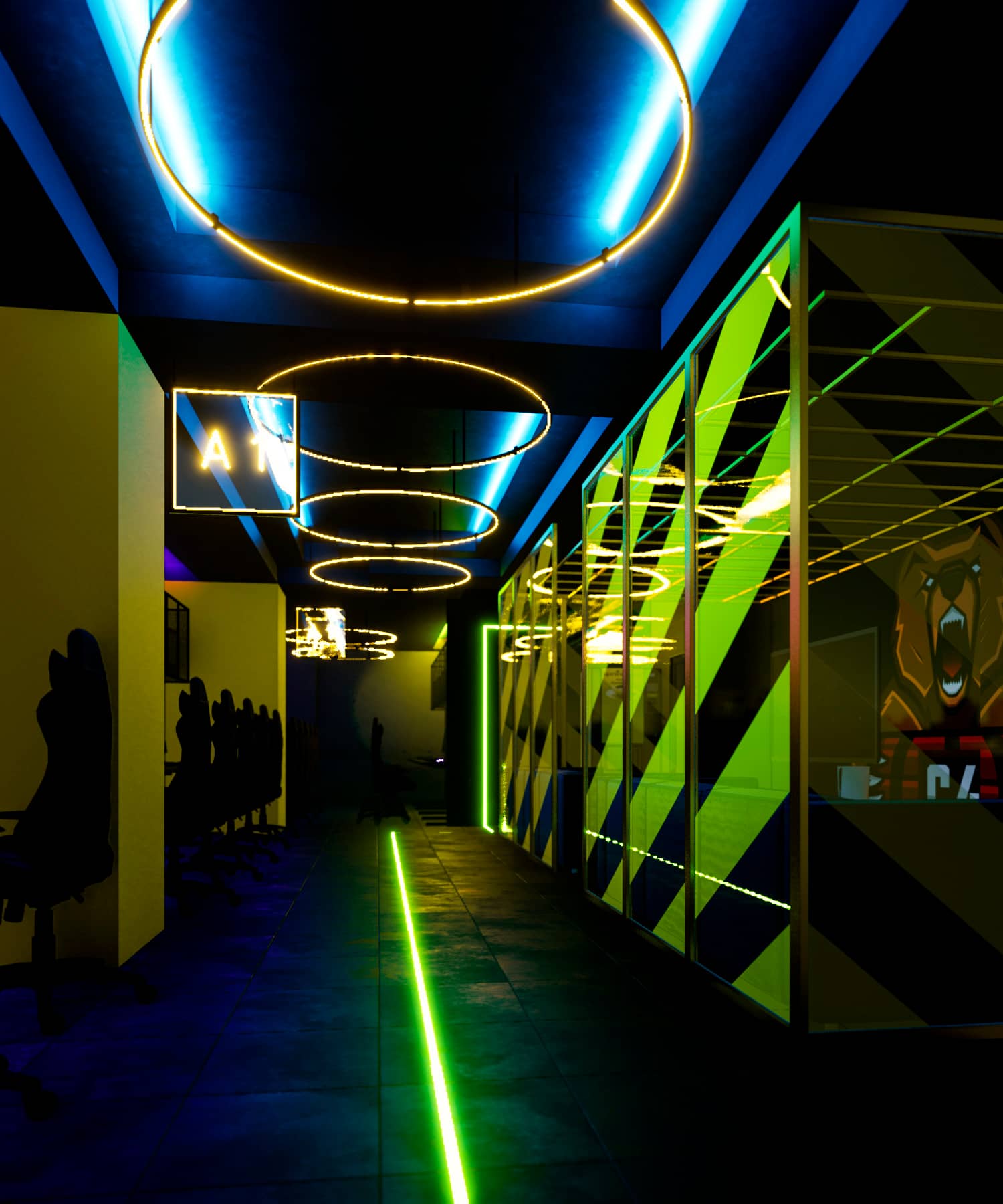 Дизайн-проект компьютерного клуба \"под ключ\" по всей России